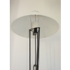 Vintage lampa podłogowa z białym kloszem